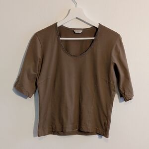 DRIES VAN NOTEN VINTAGE scoop neck short sleeve top - size medium